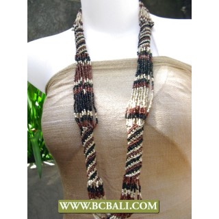 Mixed Beaded Long Necklace Fashion